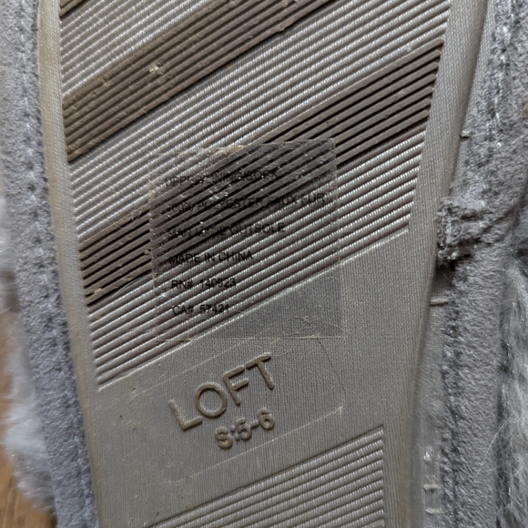 LOFT Faux Fur Cross Slide Slippers - Picture 4 of 8